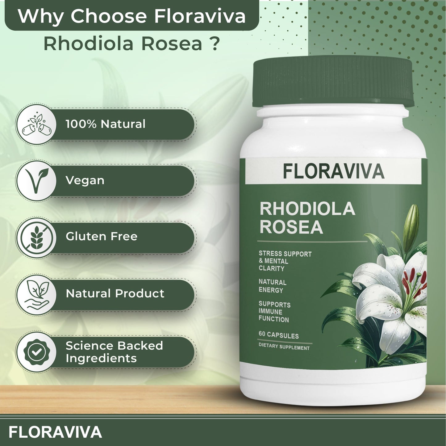 Capsules de Rhodiola Rosea Floraviva